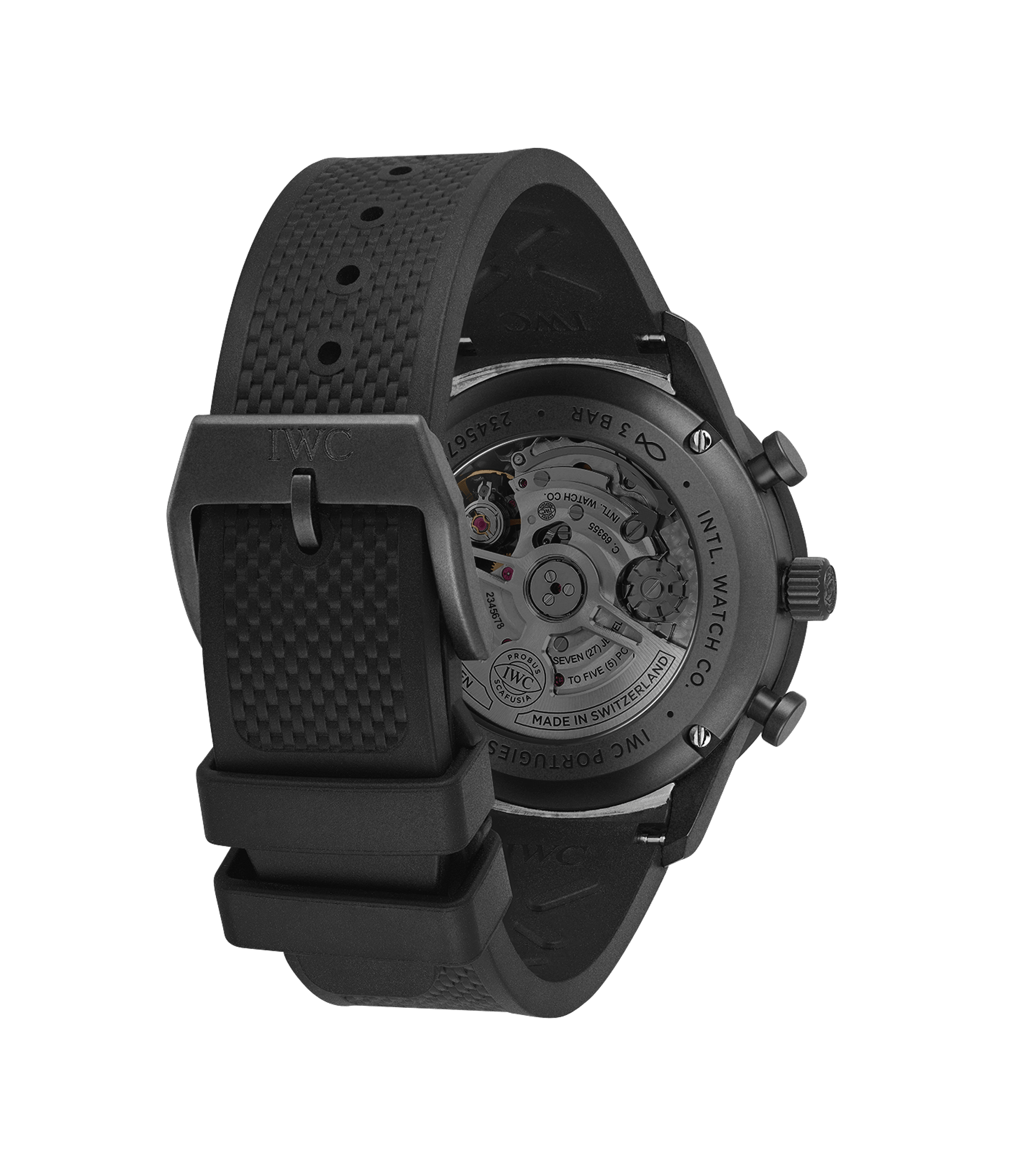 ブラックのラバーストラップと41mmサイズが、日常使いにも馴染みやすい着用感を提供。希少な1,500本限定モデル。