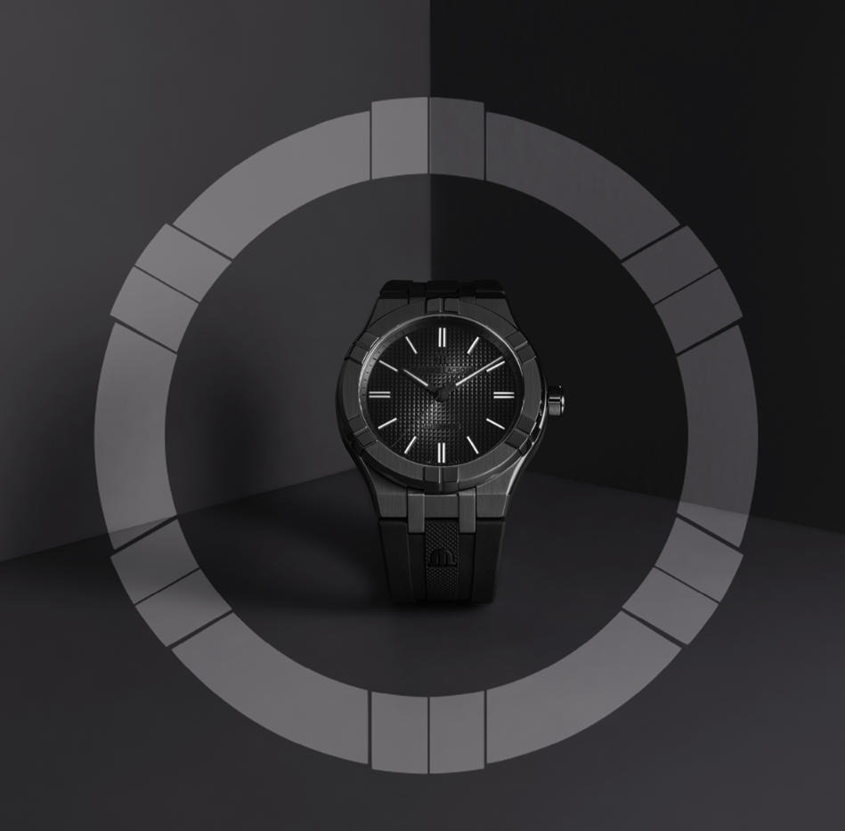 <p>サファイアガラス（両面反射防止コーティング）により視認性が高く、傷が付きにくい。ラバーストラップは汗・湿気に強く、簡単に交換可能なシステム搭載でクリーニングや気分転換が容易。38 時間のパワーリザーブで週末使用でも止まりにくく、水深 200m 相当の 20 ATM 防水で風呂・海・手洗いでも安心。</p>