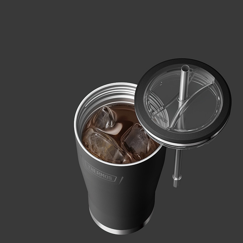 <p>アメリカ発のサーモス最新コレクション「ICONシリーズ」のストロータンブラー。710mlの大容量で、ステンレス製ストローが付属。</p>